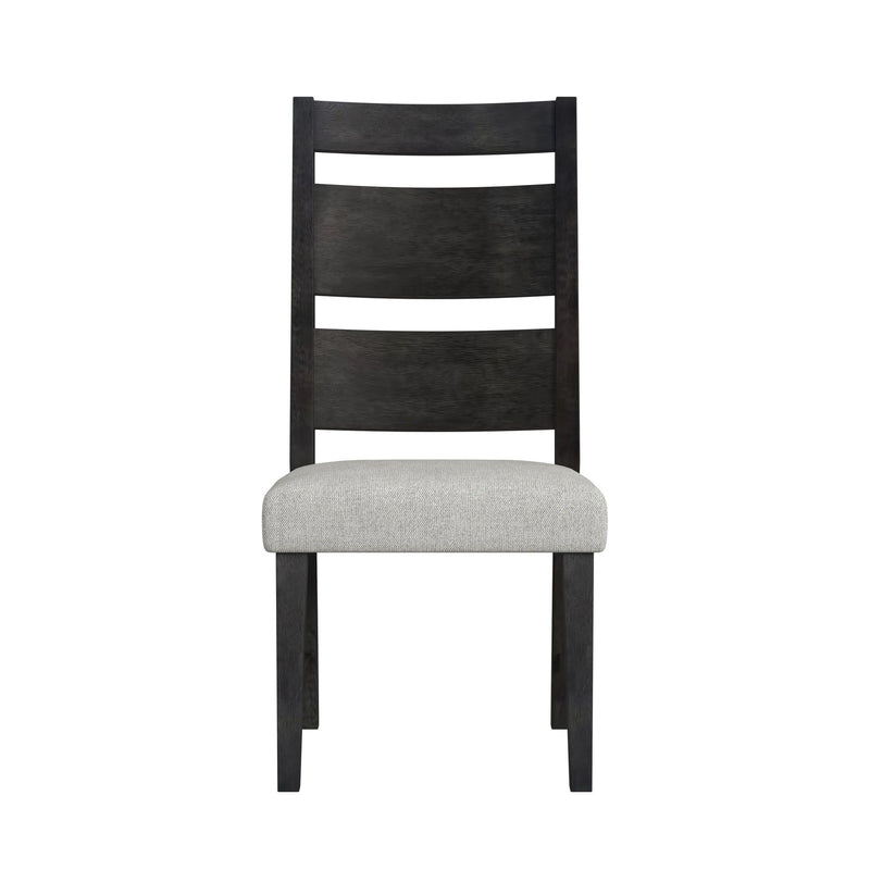 Jemma Wood Back Dining Side Chair with Beige Linen in Dark Espresso (2 Per Carton)