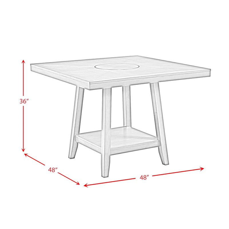 Seneca Square Counter Table with Lazy Susan