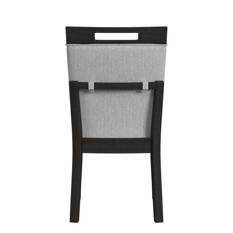 Transcend Side Chair with Light Grey Fabric in Charcoal (2 Per Carton)