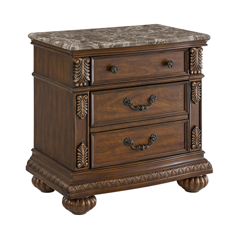 Cadenza Nightstand with USB-C in Brown