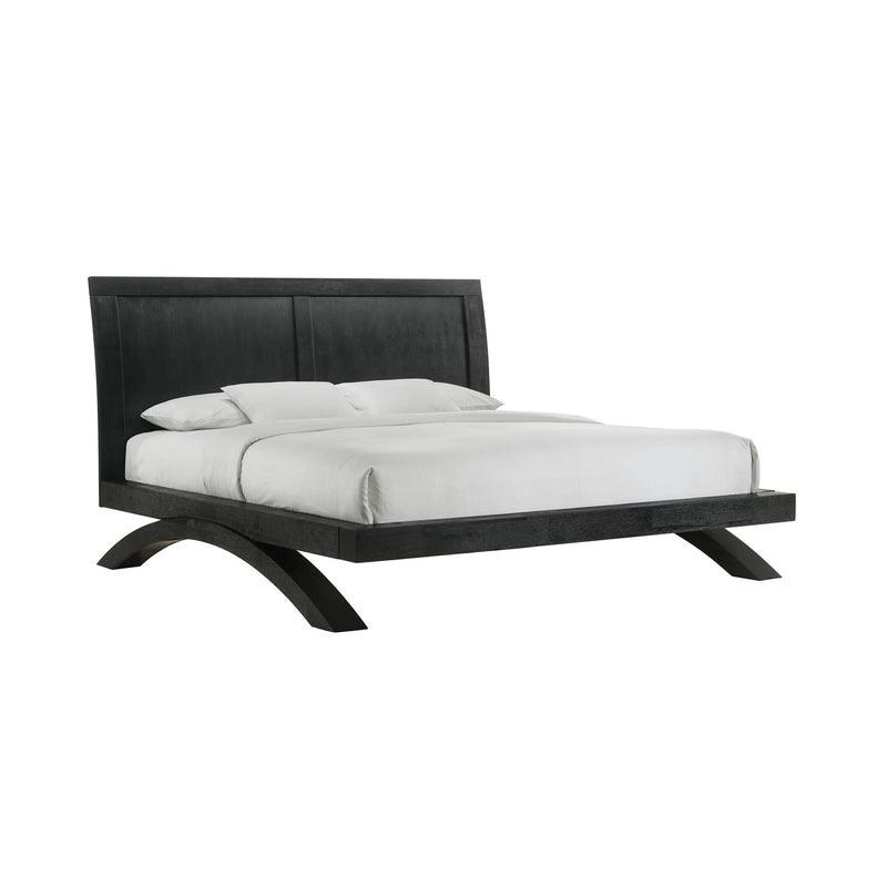 Allan Bedroom Set with 2 Nightstands in Black