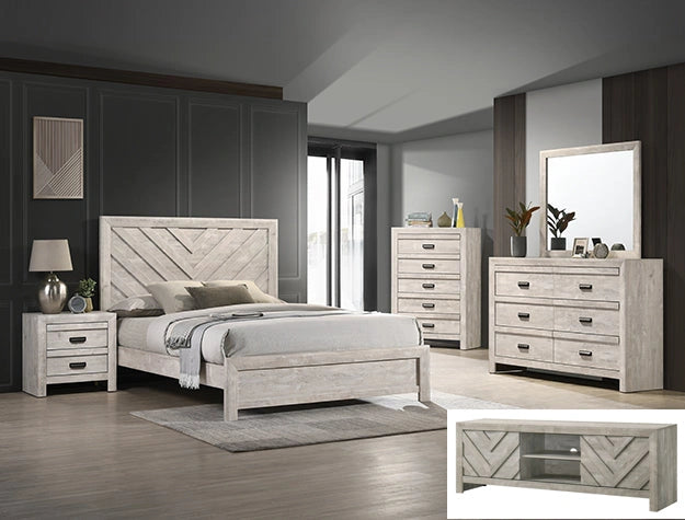 Crown Mark Furniture Valor 5 Drawer Chest in Gray image