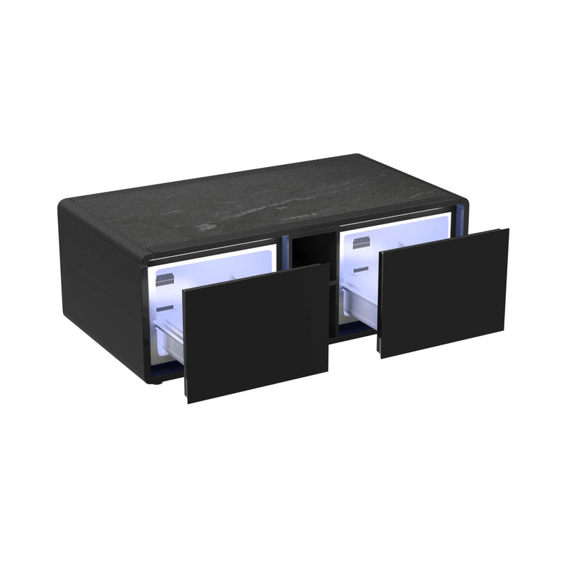 Halo Smart Coffee Table with Cooler and Speaker in Black