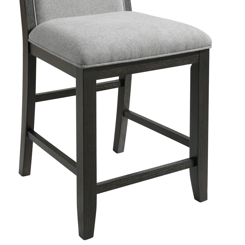 Elodie Counter Chair with Grey Fabric in Charcoal (2 Per Carton)