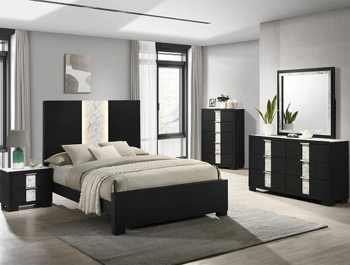Crown Mark Furniture Rangley 2 Drawer Nightstand in Black image