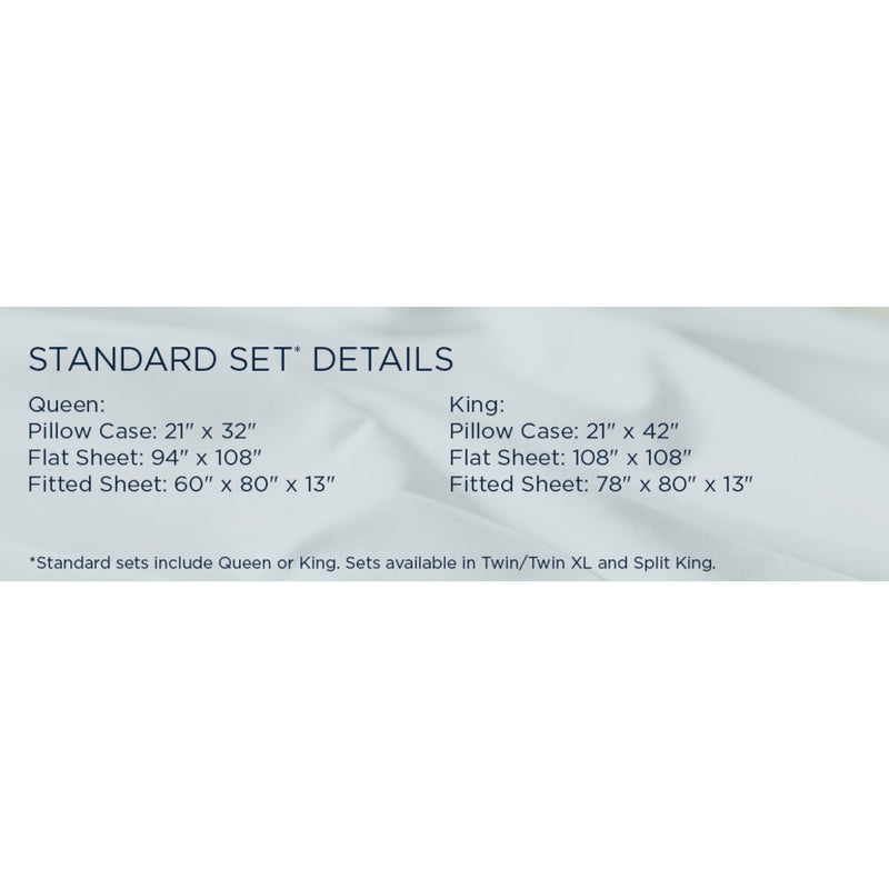 TEMPUR Luxe Egyptian Cotton Sheet Set White