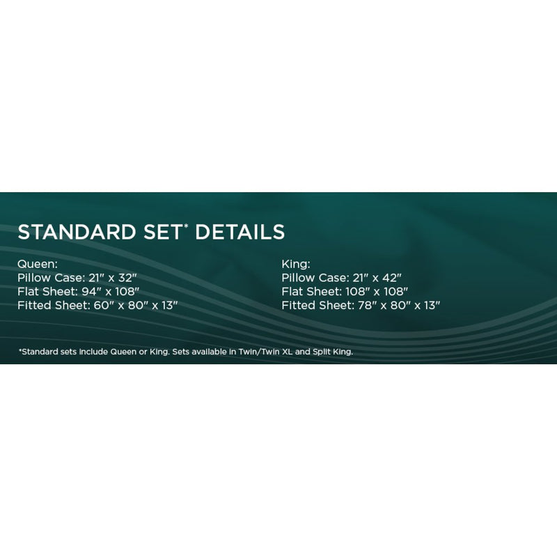 TEMPUR-Adapt Luxe Egyptian Cotton Sheets - Sleepy Blue