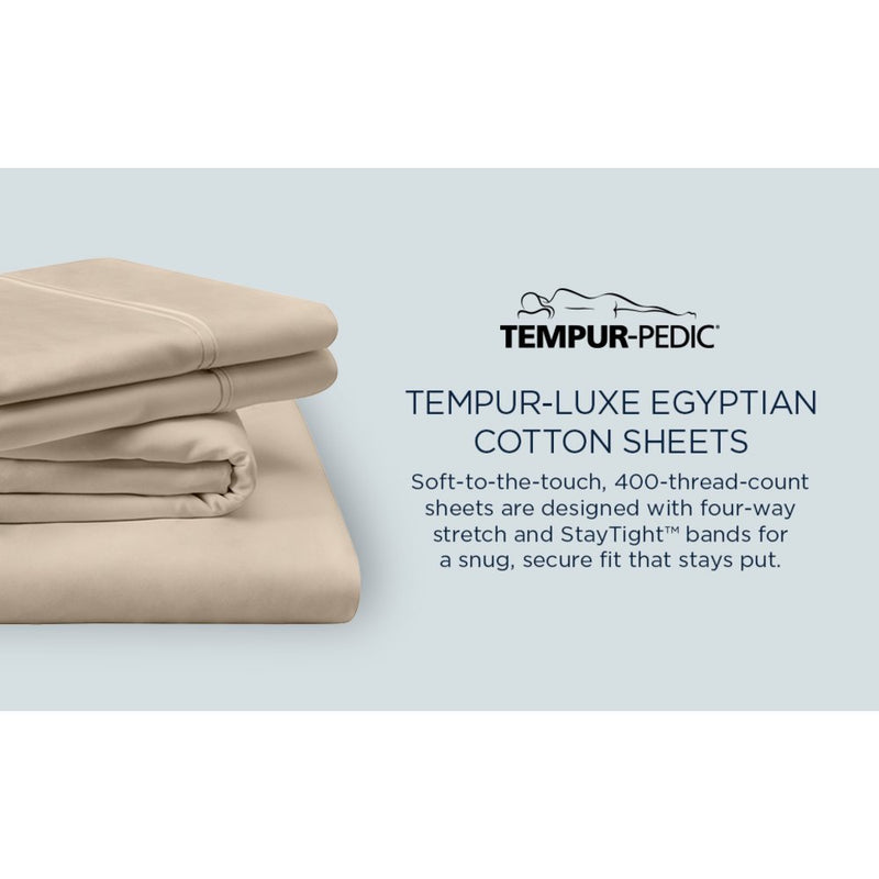 TEMPUR Luxe Egyptian Cotton Sheet Set Sleepy Blue