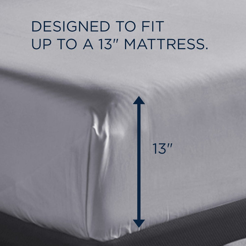 TEMPUR Classic Cotton Sheet Set Sleepy Silver Mist