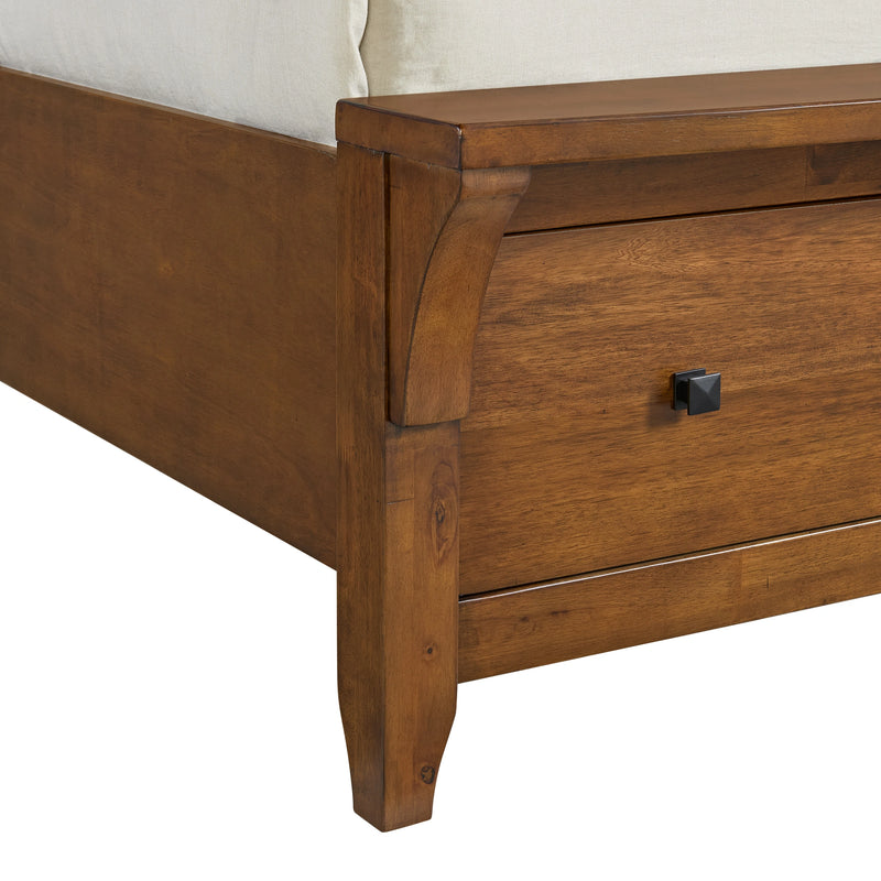 Gage Sleigh Storage Bedroom Set in Chestnut