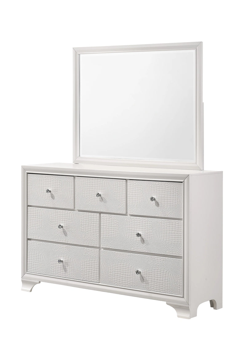 Crown Mark Furniture Lyssa 7 Drawer Dresser in White image