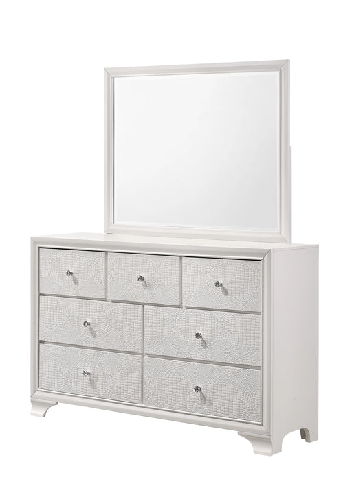 Crown Mark Furniture Lyssa 7 Drawer Dresser in White image
