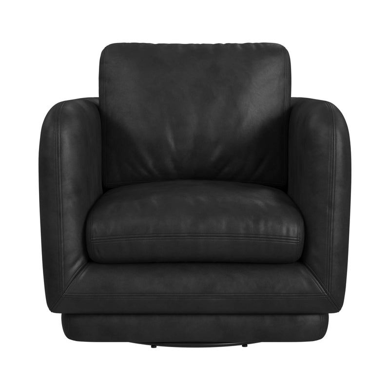 Winger Swivel Chair in Simba Black