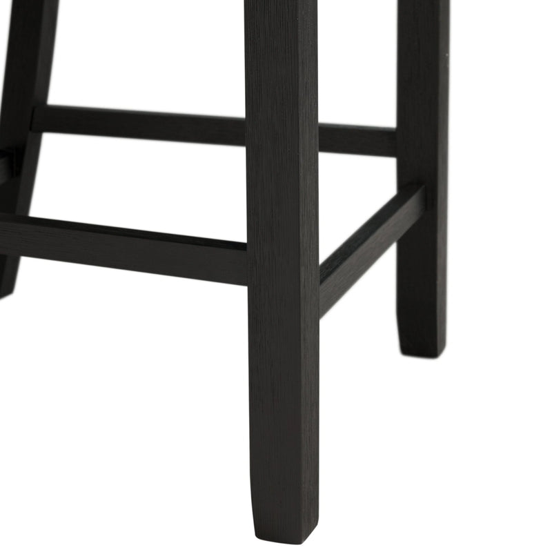 Martin Side Chair with Grey Fabric - Black Finish (2 Per Carton)