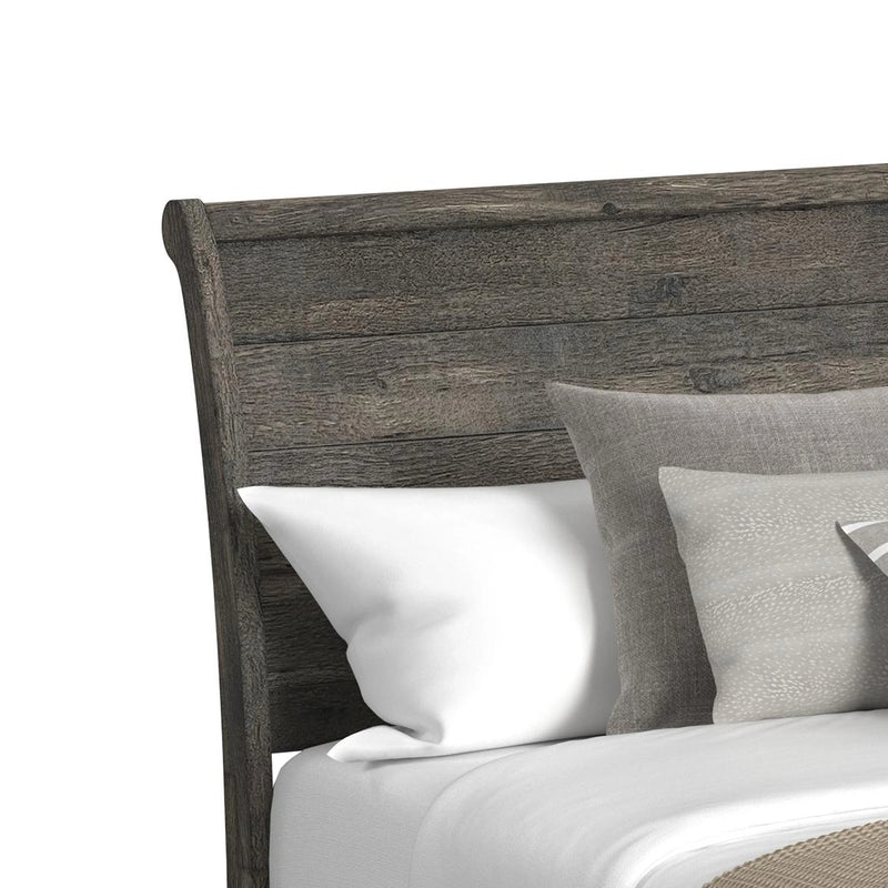 Park Ridge Sleigh Storage Bed in Charcoal