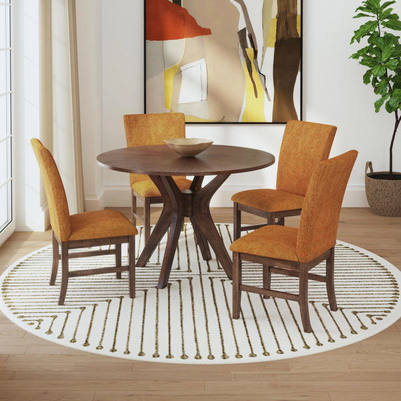Santa Barbara Dining Side Chair with Fabric in Walnut (2 Per Carton)