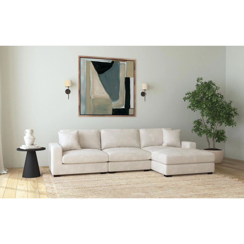 Arizona Modular Armless Chair in Steno Beige