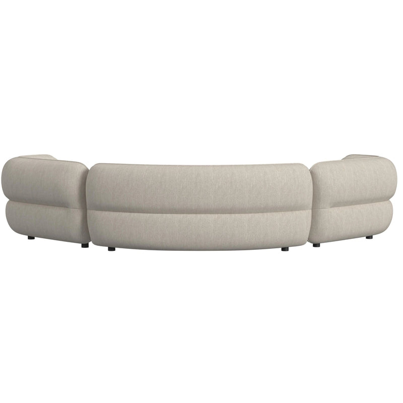 Four Seasons Sectional Set in Woolen Camel with 6 Pillows