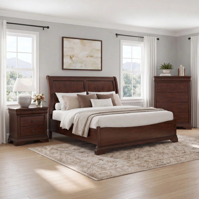 Phillipe Bedroom Set in Cherry