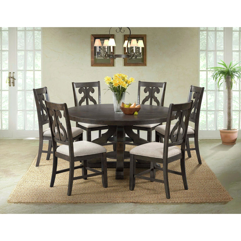 Stone Round Dining Set-Round Table & Chairs