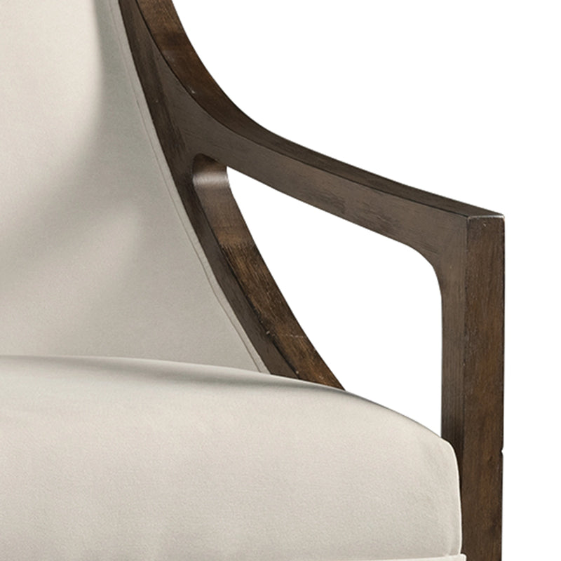 Hopkins Chair w/Brown Arm Columbia Charcoal