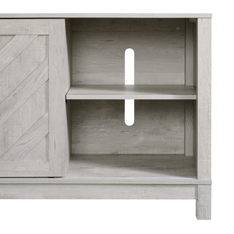 Eleanor 70"" TV Stand with Sliding Door in White