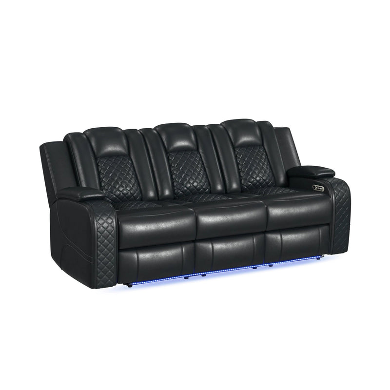 Carlo Power Motion Sofa with Power Headrest, Dropdown Table, Power Strip, LED and Reading Light