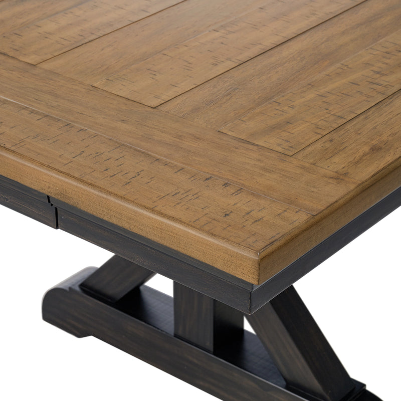 Montrose Dining Table with 20"" Leaf in Espresso and Brown