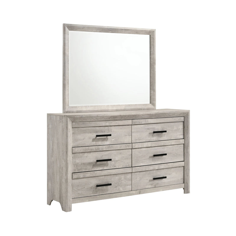 Ellen Dresser & Mirror Set White