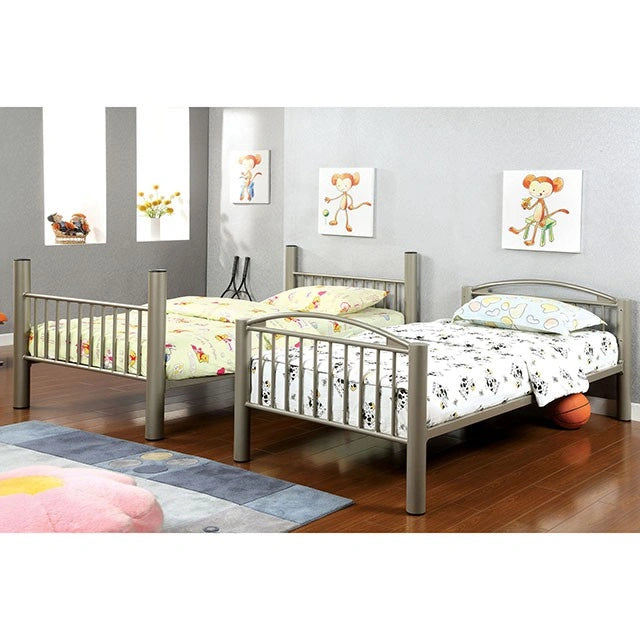 Lovia Metallic Gold Twin/Twin Bunk Bed