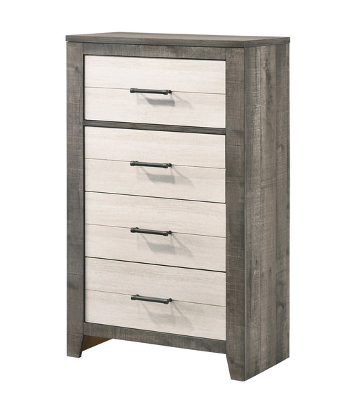 Crown Mark Furniture Rhett 4 Drawer Chest in Gray image