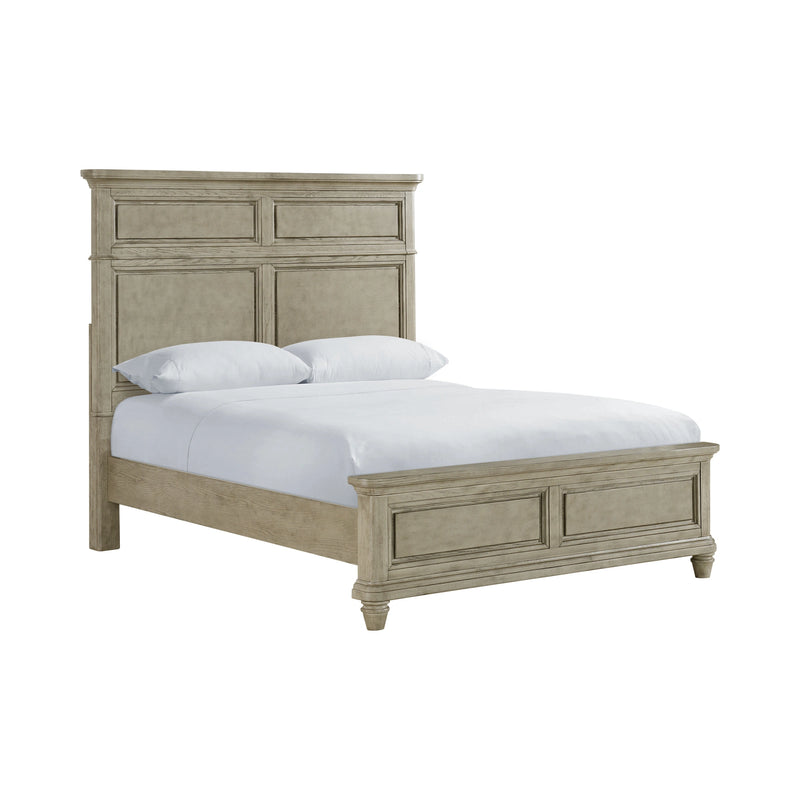 Whit-Ash Panel Bed in Light Grey