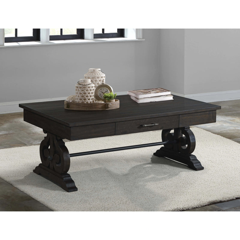 Stone Occasional Coffee Table With Pu Base
