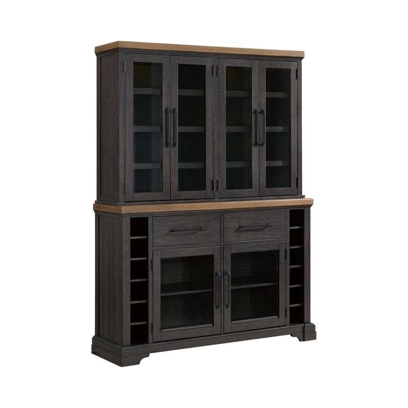 Montrose Server and Hutch with LED Light in Espresso and Brown