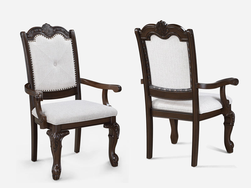 Kiera Arm Chair-Coffee Brown