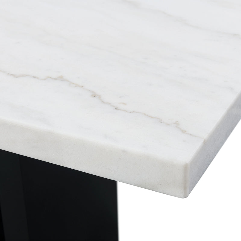 Valentino White 5PC Dining Set-Table & Four Chairs