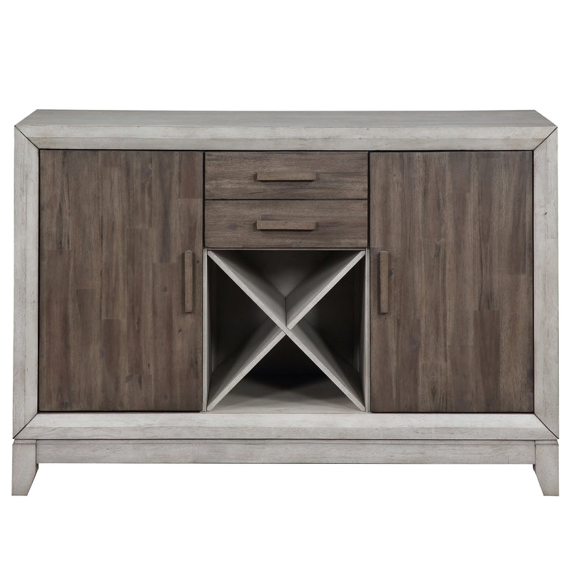 Steve Silver Abacus Server in Smoky Alabaster