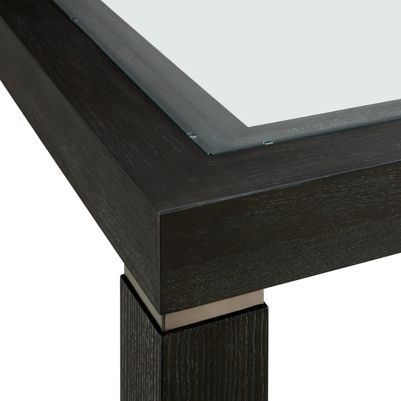 Elodie Counter Table with Glass in Charcoal
