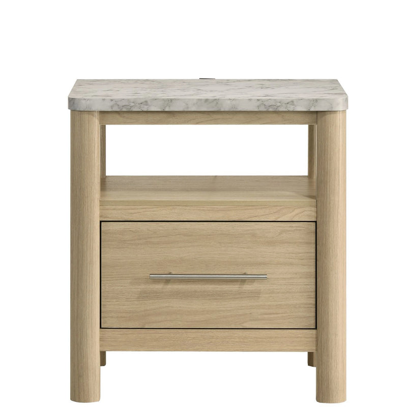 Jonas Nightstand with USB in Natural
