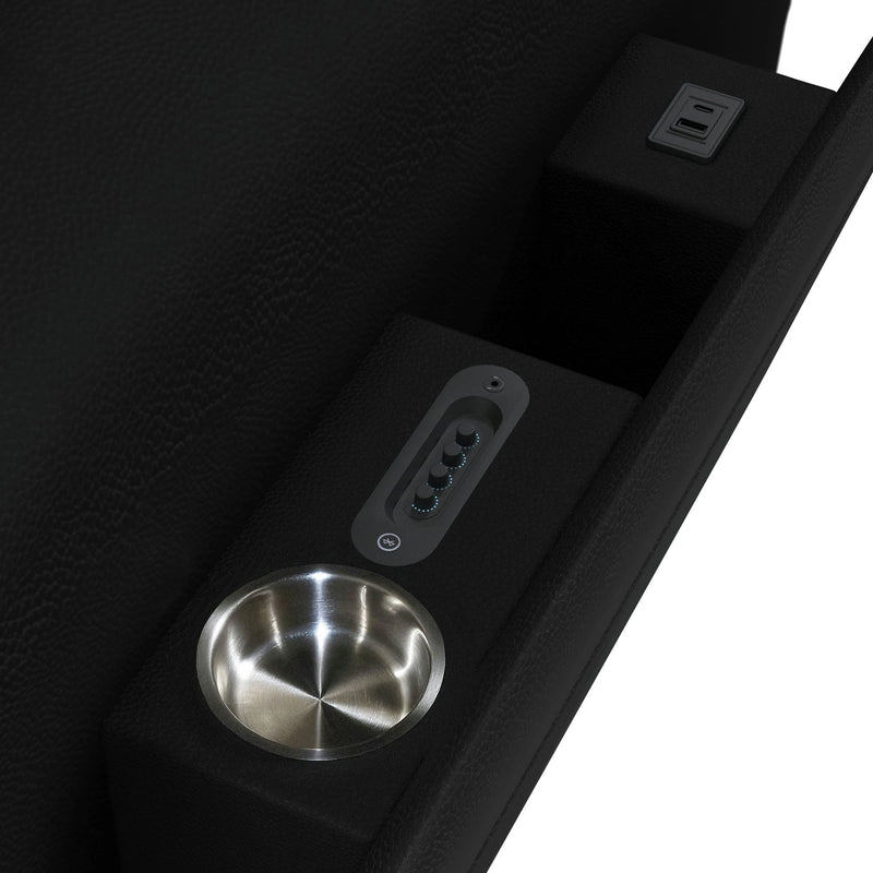 Euphora P3 Power Glider Recliner W/Heat & Massage, Music, Ipad holder W/wireless charger and USBC in Aline Black