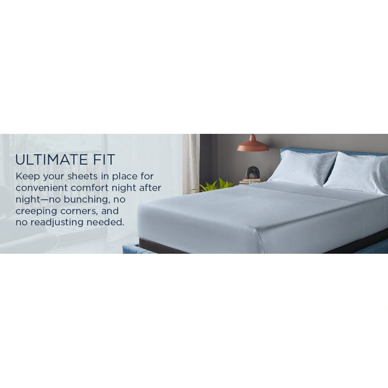 TEMPUR Luxe Egyptian Cotton Sheet Set Silver Mist