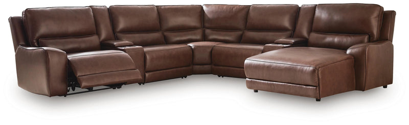 Silverbrooke Reclining Sectional with Chaise and Storage Consoles