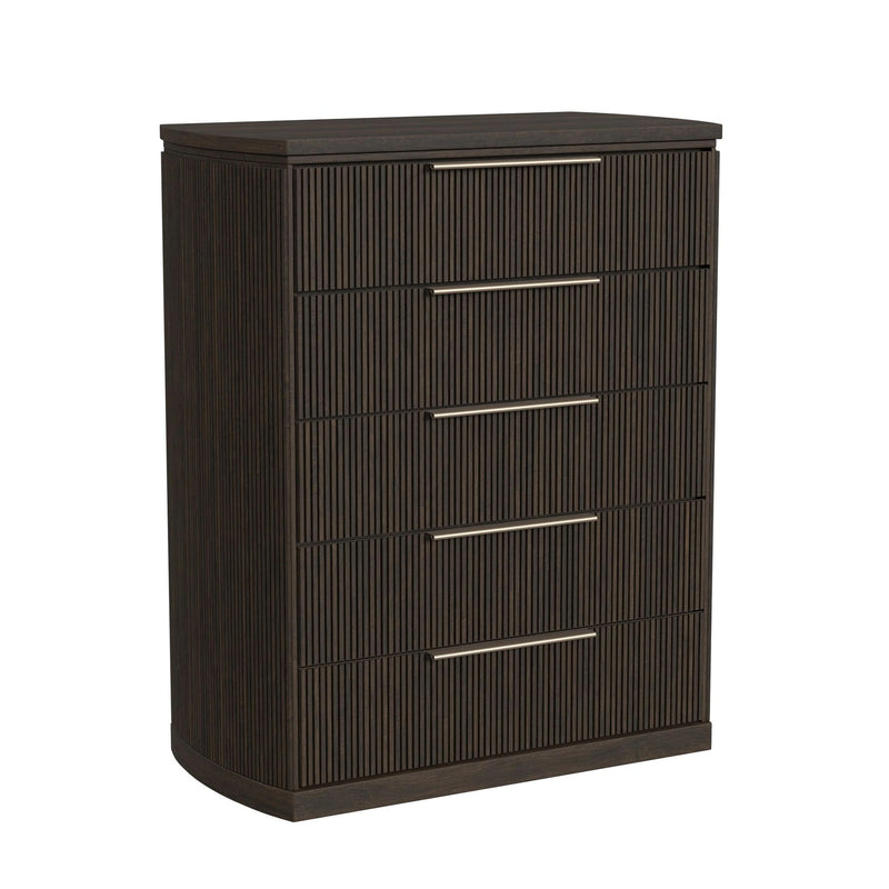 Sylvie Wall Bed Bedroom Set in Dark Brown