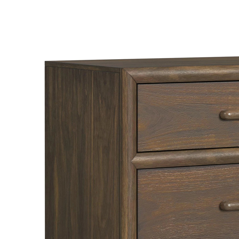 Brisbane UPH Bedroom Set with Boucle Beige and LED in Brown