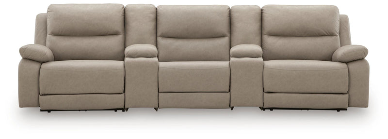 Brannigan Reclining Sectional with Storage Consoles
