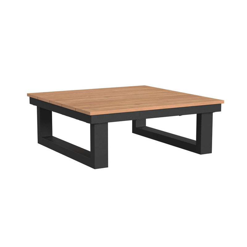 Cabana Coffee Table with Natural Top in Black