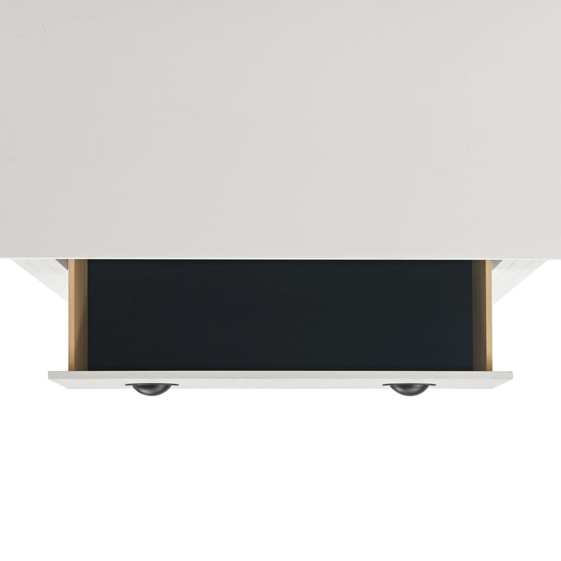 Kona Bedroom Set with 2 Nightstands in White