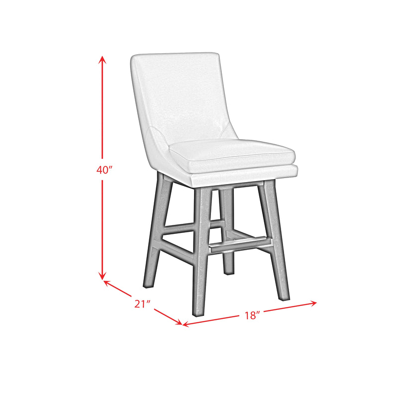 Villanova Swivel Counter Stool in Espresso (2 Per Carton)