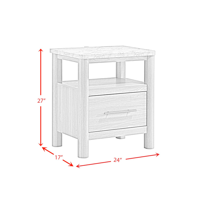 Jonas Nightstand with USB in Natural