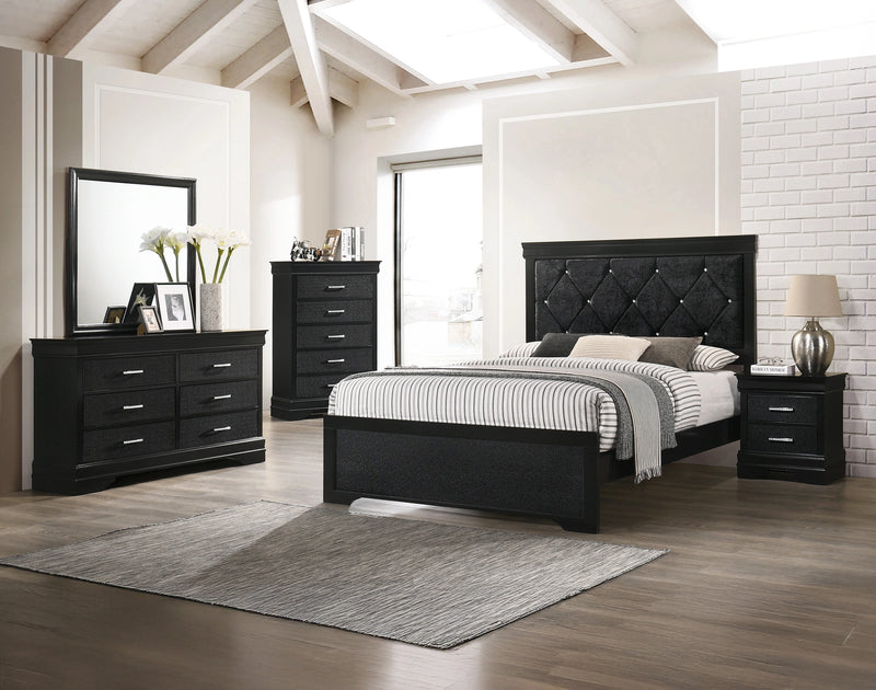 Crown Mark Amalia Full Panel Bed in Black B6918-F image